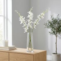 Article Orchidées artificielles Oncidium fleurs artificielles blanc 90cm