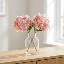 Article Hortensia artificiel élégant en rose pastel 58cm 2pcs
