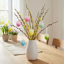 Article Oeufs de Pâques à suspendre oeufs en plastique colorés 4×5,5cm 10 pcs