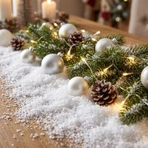 Article Décoration de neige décoration à saupoudrer flocons de neige d'hiver blanc 2,5l