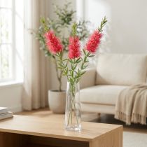 Article Fleurs Artificielles Nettoyants Cylindre Carmin Rouge 70cm 3pcs