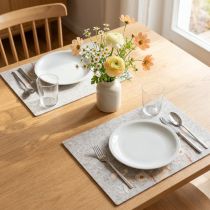 Article Sets de table en feutre avec motif floral – sets de table élégants pour une décoration de table naturelle 45x35cm 2 pièces