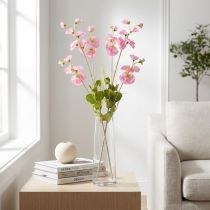 Article Pois de senteur artificiels roses sur longue tige 74 cm 2 pièces