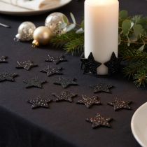 Article Mini étoile pailletée noire 2,5 cm 96 pièces