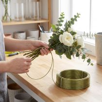 Article Fil d'aluminium Olive 2 mm 500 g - Souple et malléable pour les projets de bricolage, les loisirs créatifs et l'art floral