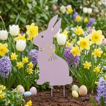 Article Piquet de jardin piquet de lit lapin en métal lilas 17×28,5cm