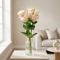 Article Fleurs artificielles Eustoma Lisianthus rose crème 52cm 5 pcs