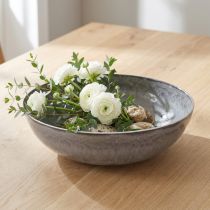 Article Bol gris mat élégant 37 cm - surface texturée, polyvalent pour la décoration - 3 pièces
