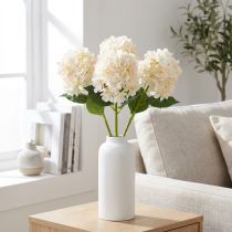Article Fleur d'hortensia artificielle de haute qualité, idéale pour la décoration intérieure, 62 cm