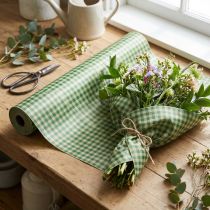 Article Fleur en soie 50 cm à carreaux verts 5 kg