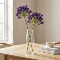 Article Agapanthe fleurs artificielles décoration violette lys 75cm 2pcs