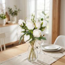 Article Bouquet de roses artificielles pour une décoration de table élégante, 31 cm, 3 pièces