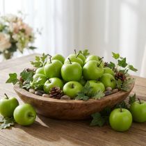 Article Fruit décoratif mini pomme artificielle vert 4,5cm 24 pcs