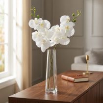 Article Orchidée artificielle blanche Phalaenopsis Real Touch 85cm