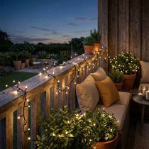 Article Guirlande lumineuse LED riz 40s 3m pour extérieur blanc chaud