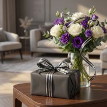 Article Ruban raphia ruban cadeau argent noir ruban décoratif 200m
