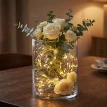 Article Guirlande lumineuse LED, 20 ampoules, à piles, 2 m, blanc chaud, lot de 6