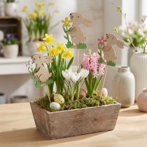 Article Bouchon de fleur lapin en bois 9cm 12 pcs