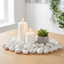 Article Galets de rivière Blanc Naturel 3-5cm 1kg