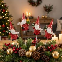 Article Nain de Noël bouchon décoratif gnome Père Noël 7cm 4 pcs