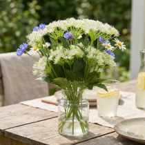 Article Aneth en fleurs, herbes artificielles, plante décorative verte, blanche 49cm 9pcs
