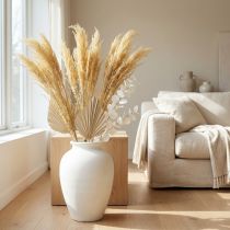 Article Herbe de la pampa jaune Herbe ornementale artificielle Fleuriste sèche 3pcs