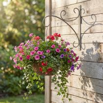 Article Crochet mural, porte-plante en métal, porte-panier suspendu H30cm D28.5cm