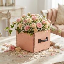 Article Bac à plantes décoratif en bois pour tiroir à plantes Pêche 12,5 cm