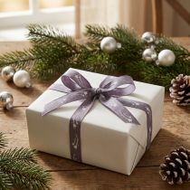 Article Ruban cadeau étoiles ruban de Noël ruban violet 15mm 20m