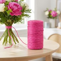 Article Cordon de ruban de jute ruban décoratif jute fuchsia Ø4mm 100m