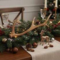 Article Bois de cerf artificiels décoratifs, décoration rustique pour chalet, 50 cm