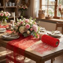 Article Polaire 8cm 25m rouge clair