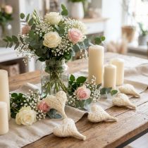 Article Crème coeur en sisal 5cm 24 pcs