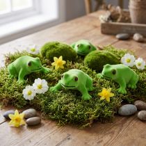 Article Grenouille décoration figure verte décoration de table décoration vitrine 7.5cm 9pcs
