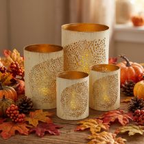Article Décoration métal lanterne automne H20,5/15,5/10,5cm lot de 3