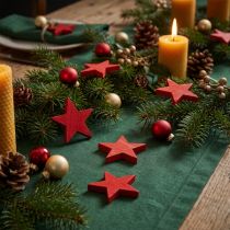 Article Décoration à disperser étoiles de Noël étoiles en bois rouge Ø5,5cm 12pcs