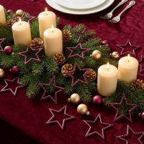 Article Décoration de table décorative à paillettes étoiles baies Noël 4,5 cm 120 pcs