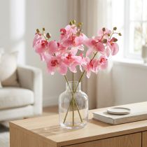 Article Orchidées artificielles roses, fleurs artificielles comme de vraies 56 cm, 3 pièces