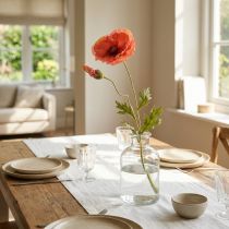 Article Coquelicot déco Fleur artificielle en orange Ø13cm 84cm