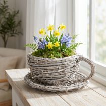 Article Tasse à thé en matériau naturel au charme rustique, idéale pour une décoration intérieure exclusive (13 cm).