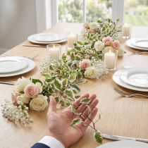 Article Guirlande de plantes artificielles pour décorations et événements romantiques de mariage, 150 cm