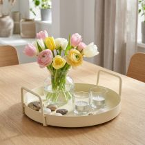 Article Plateau rond pour salle à manger, salon et décoration, 22 cm