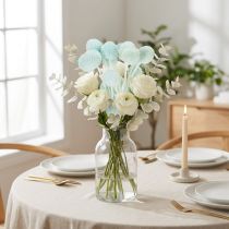 Article Fleurs de Craspedia séchées, bouquet décoratif pour salon, décoration de table, mariage, 55 cm, 20 pièces