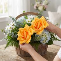 Article Rose en mousse Ø15cm jaune 4pcs