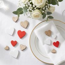 Article Décoration de dispersion de coeurs en bois coeurs de mariage en bois 2,5/2/1,5 cm 48 pcs