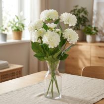 Article Fleurs artificielles dahlias décoratifs blanc artificiel 50cm