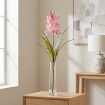 Article Fleurs artificielles, fleurs en soie décoratives lys rose 97cm