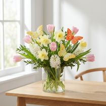 Article Papillons décoratifs sur plumes en fil orange jaune 7×11cm 12 pcs