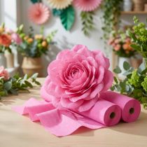 Article Crêpe Fleur rose L10cm grammage 128g/m² L250cm 2pcs
