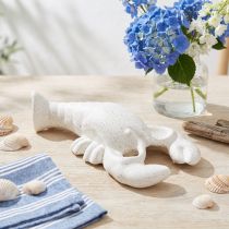 Article Figurine de décoration maritime en céramique Homard Blanc 17,5×9×3cm
